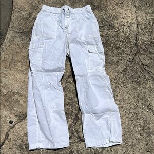 White Cargo Pants Hollister M